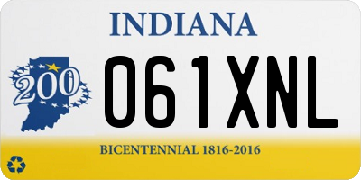 IN license plate 061XNL
