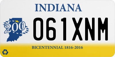 IN license plate 061XNM