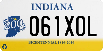 IN license plate 061XOL