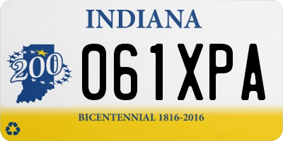 IN license plate 061XPA