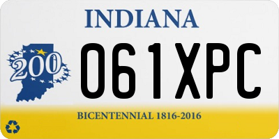 IN license plate 061XPC