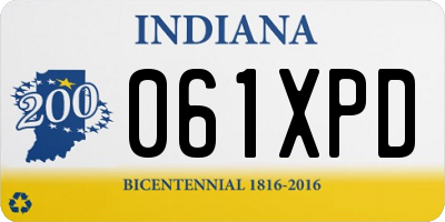 IN license plate 061XPD