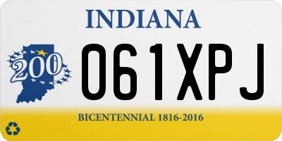 IN license plate 061XPJ