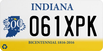 IN license plate 061XPK