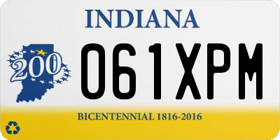 IN license plate 061XPM