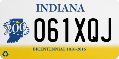 IN license plate 061XQJ