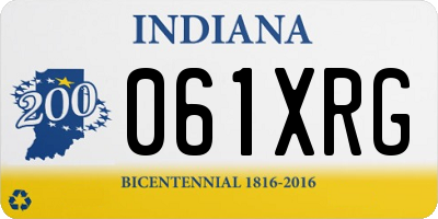 IN license plate 061XRG