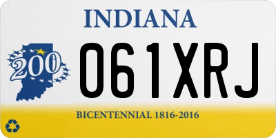IN license plate 061XRJ