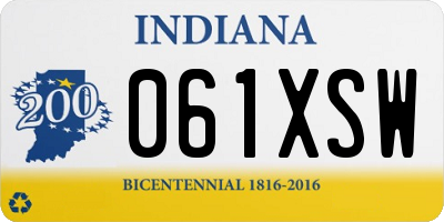 IN license plate 061XSW