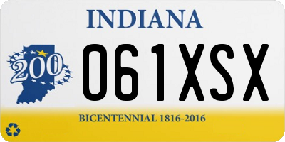 IN license plate 061XSX