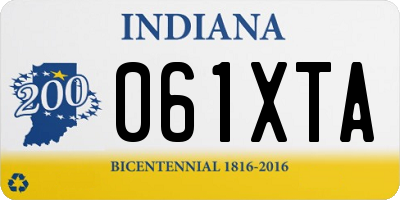 IN license plate 061XTA