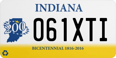 IN license plate 061XTI
