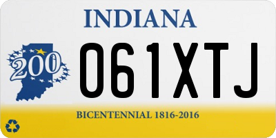 IN license plate 061XTJ