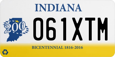IN license plate 061XTM