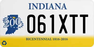 IN license plate 061XTT
