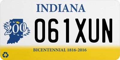 IN license plate 061XUN