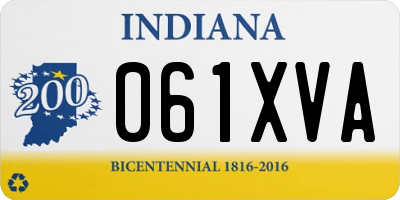 IN license plate 061XVA