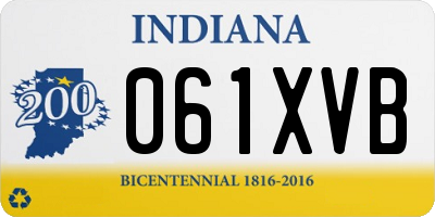 IN license plate 061XVB