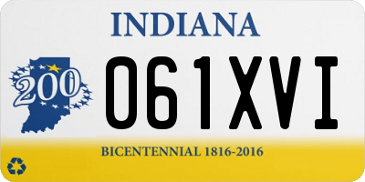 IN license plate 061XVI