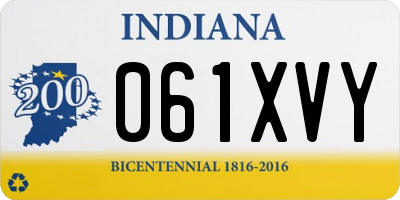 IN license plate 061XVY