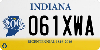 IN license plate 061XWA