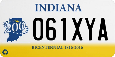 IN license plate 061XYA