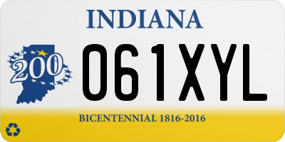 IN license plate 061XYL