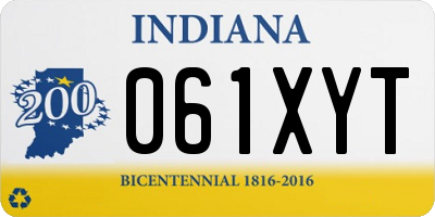 IN license plate 061XYT