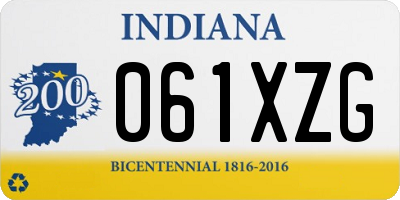IN license plate 061XZG