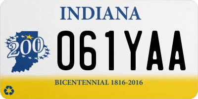 IN license plate 061YAA