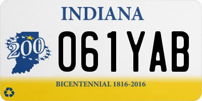 IN license plate 061YAB