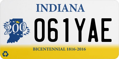 IN license plate 061YAE