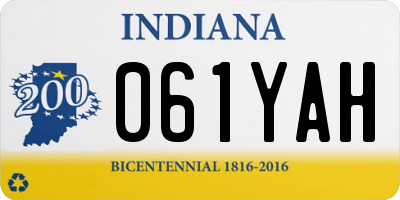 IN license plate 061YAH