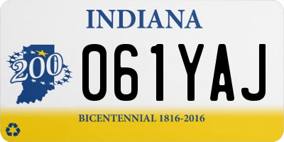 IN license plate 061YAJ