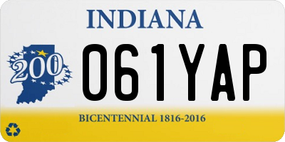 IN license plate 061YAP