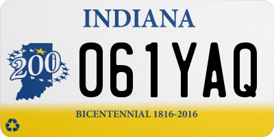IN license plate 061YAQ
