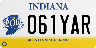 IN license plate 061YAR