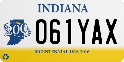 IN license plate 061YAX