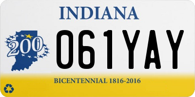IN license plate 061YAY