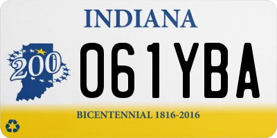 IN license plate 061YBA