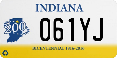 IN license plate 061YJ