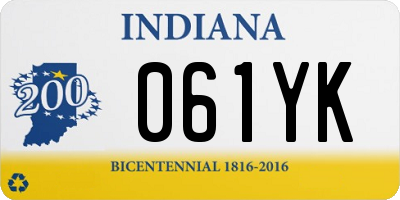 IN license plate 061YK