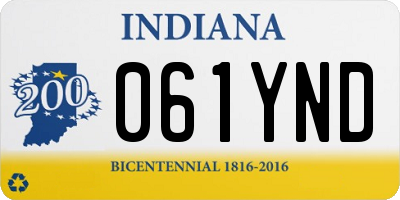 IN license plate 061YND