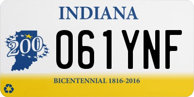 IN license plate 061YNF
