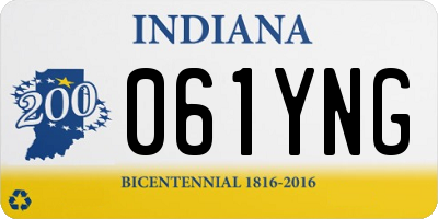 IN license plate 061YNG