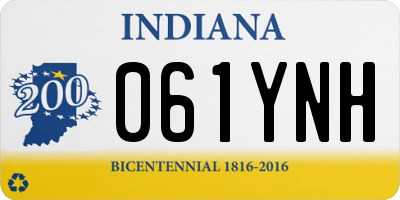 IN license plate 061YNH