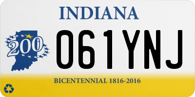 IN license plate 061YNJ