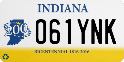 IN license plate 061YNK