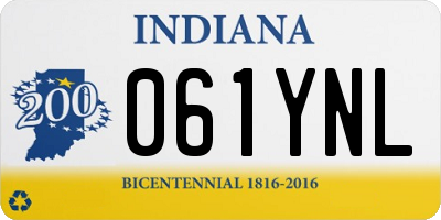 IN license plate 061YNL