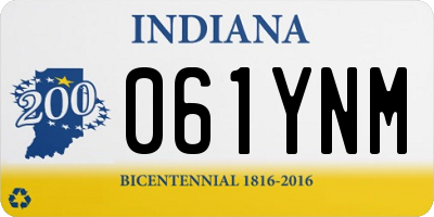 IN license plate 061YNM
